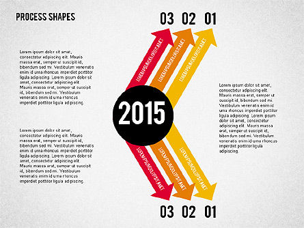Flechas rayadas, Diapositiva 7, 02096, Diagramas de proceso — PoweredTemplate.com