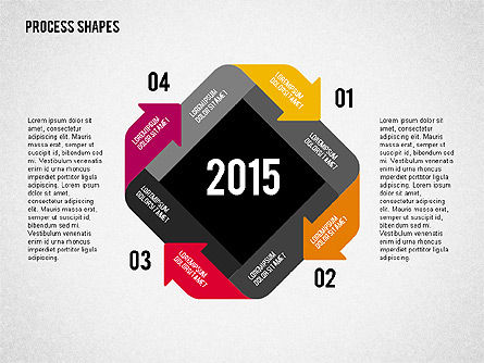Flechas rayadas, Diapositiva 8, 02096, Diagramas de proceso — PoweredTemplate.com