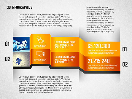 Pseudo 3D Opciones con Fotos, Diapositiva 6, 02097, Modelos de negocios — PoweredTemplate.com