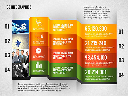 Pseudo 3D Opciones con Fotos, Diapositiva 8, 02097, Modelos de negocios — PoweredTemplate.com