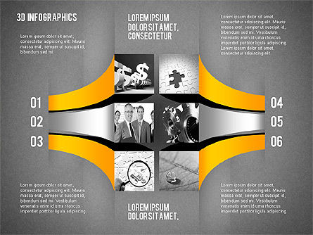 Pseudo 3D Opciones con Fotos, Diapositiva 9, 02097, Modelos de negocios — PoweredTemplate.com
