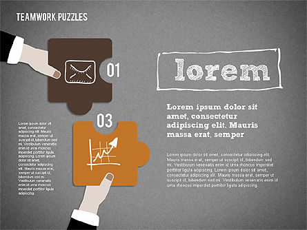 Puzzles de trabajo en equipo, Diapositiva 10, 02098, Diagramas de puzzle — PoweredTemplate.com