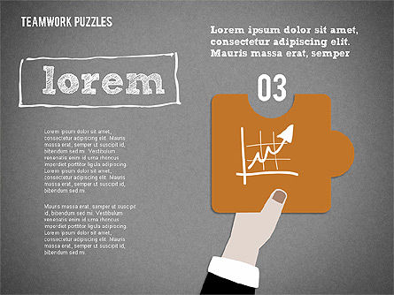 Teamwork-Rätsel, Folie 15, 02098, Puzzle-Diagramme — PoweredTemplate.com