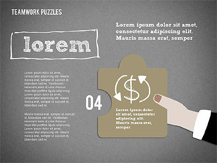 Enrouleurs d'équipe, Diapositive 16, 02098, Schémas puzzle — PoweredTemplate.com