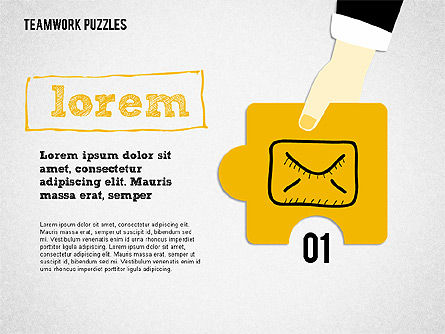 Puzzles de trabajo en equipo, Diapositiva 5, 02098, Diagramas de puzzle — PoweredTemplate.com