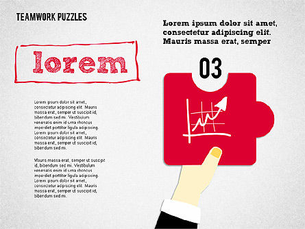 Puzzles de trabajo en equipo, Diapositiva 7, 02098, Diagramas de puzzle — PoweredTemplate.com