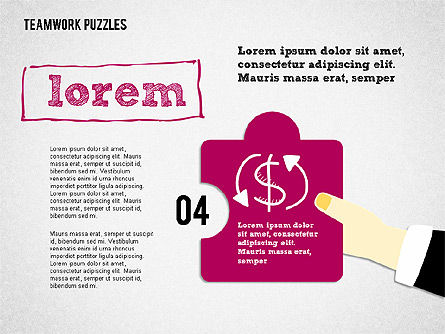Puzzles de trabajo en equipo, Diapositiva 8, 02098, Diagramas de puzzle — PoweredTemplate.com
