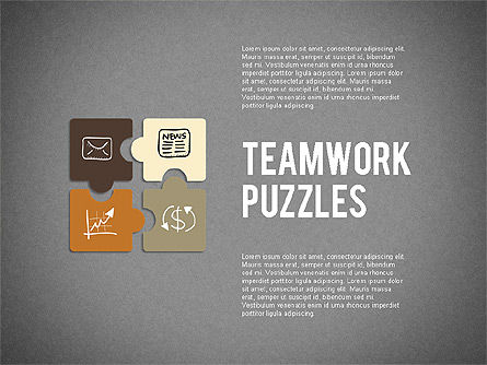 팀웍 퍼즐, 슬라이드 9, 02098, 퍼즐 도표 — PoweredTemplate.com