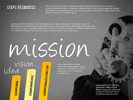 Passi per il successo grafico a barre, Slide 11, 02099, Diagrammi Palco — PoweredTemplate.com
