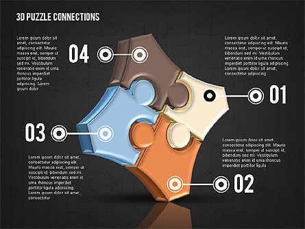 Puzzle 3d coloré, Diapositive 12, 02103, Schémas puzzle — PoweredTemplate.com