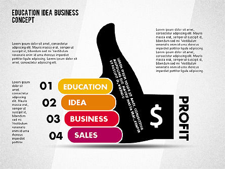 O diagrama de ideias lucrativo, Deslizar 10, 02105, Diagramas de Etapas — PoweredTemplate.com