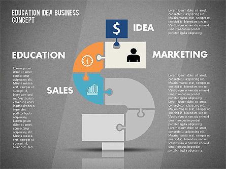수익성있는 아이디어 다이어그램, 슬라이드 14, 02105, 단계 도표 — PoweredTemplate.com