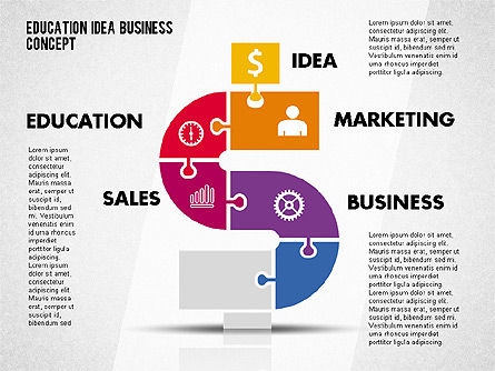 O diagrama de ideias lucrativo, Deslizar 5, 02105, Diagramas de Etapas — PoweredTemplate.com
