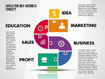 O diagrama de ideias lucrativo, Deslizar 6, 02105, Diagramas de Etapas — PoweredTemplate.com