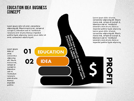 수익성있는 아이디어 다이어그램, 슬라이드 8, 02105, 단계 도표 — PoweredTemplate.com