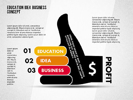 수익성있는 아이디어 다이어그램, 슬라이드 9, 02105, 단계 도표 — PoweredTemplate.com