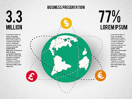 Geschäftspräsentation, PowerPoint-Vorlage, 02106, Business Modelle — PoweredTemplate.com