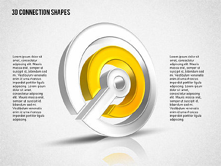 Intricate 3D Shapes, PowerPoint Template, 02107, Shapes — PoweredTemplate.com