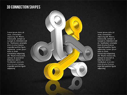 Intricate 3D Shapes, Slide 10, 02107, Shapes — PoweredTemplate.com
