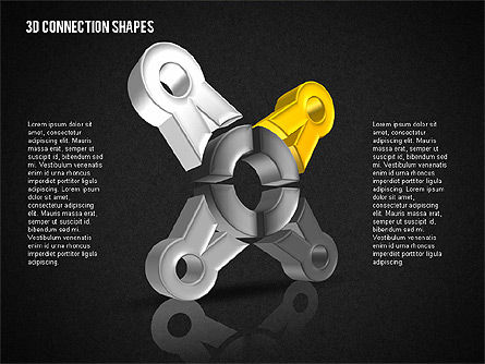 Intricate 3D Shapes, Slide 12, 02107, Shapes — PoweredTemplate.com