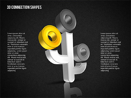 Intricate 3D Shapes, Slide 14, 02107, Shapes — PoweredTemplate.com