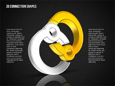 Intricate 3D Shapes, Slide 15, 02107, Shapes — PoweredTemplate.com