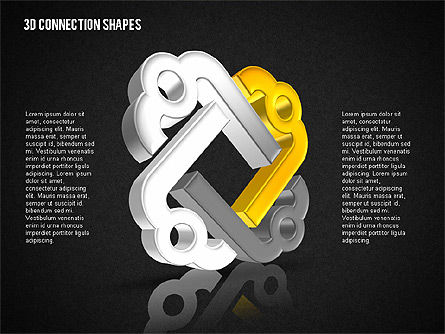 Intricate 3D Shapes, Slide 16, 02107, Shapes — PoweredTemplate.com