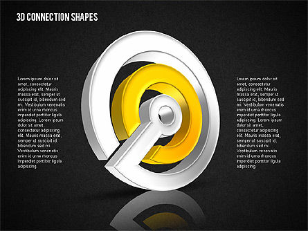 Intricate 3D Shapes, Slide 9, 02107, Shapes — PoweredTemplate.com