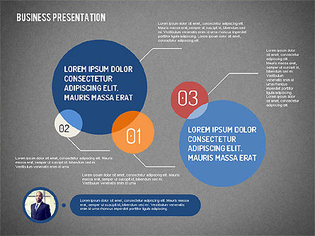 Presentazione di affari con forme piatte, Slide 10, 02111, Modelli Presentazione — PoweredTemplate.com