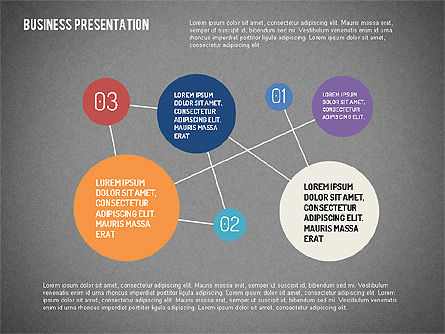 Business Presentation with Flat Shapes, Slide 15, 02111, Presentation Templates — PoweredTemplate.com