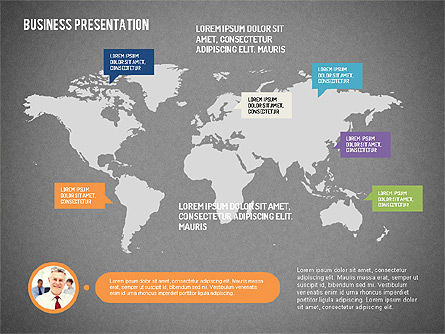 Presentasi Bisnis Dengan Bentuk Datar, Slide 16, 02111, Templat Presentasi — PoweredTemplate.com