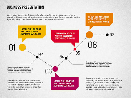 Business Presentation with Flat Shapes, Slide 6, 02111, Presentation Templates — PoweredTemplate.com