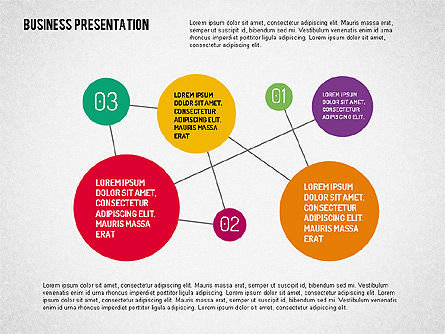 Business Presentation with Flat Shapes, Slide 7, 02111, Presentation Templates — PoweredTemplate.com