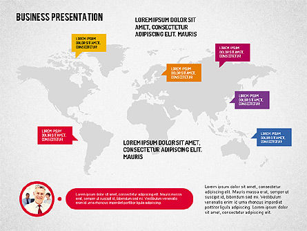 Presentasi Bisnis Dengan Bentuk Datar, Slide 8, 02111, Templat Presentasi — PoweredTemplate.com