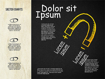Formas y gráficos en estilo de bosquejo, Diapositiva 11, 02113, Formas — PoweredTemplate.com