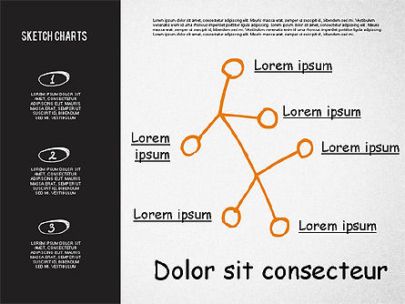 Shapes and Charts in Sketch Style, Slide 4, 02113, Shapes — PoweredTemplate.com