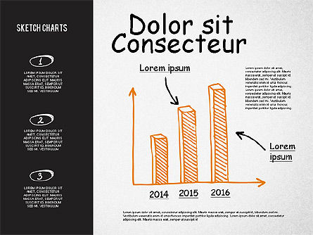 Formas y gráficos en estilo de bosquejo, Diapositiva 5, 02113, Formas — PoweredTemplate.com