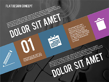 Presentazione moderno design piatto con foto, Slide 10, 02115, Modelli Presentazione — PoweredTemplate.com