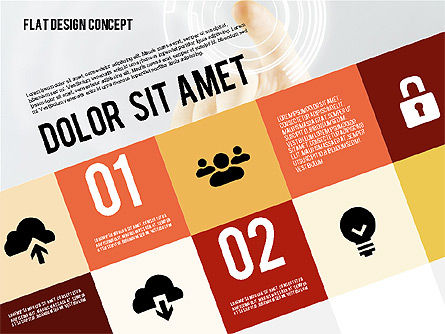 Modern Flat Design Presentation with Photo, Slide 3, 02115, Presentation Templates — PoweredTemplate.com