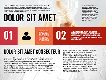 Présentation de design plat moderne avec photo, Diapositive 4, 02115, Modèles de présentations — PoweredTemplate.com
