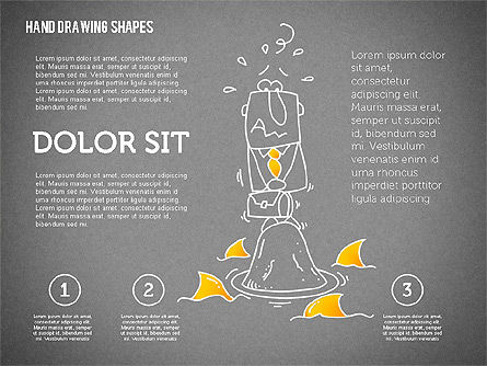 Hand Drawn Funny Character, Slide 10, 02116, Shapes — PoweredTemplate.com
