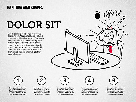 Hand Drawn Funny Character, Slide 7, 02116, Shapes — PoweredTemplate.com