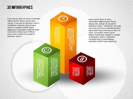  Objetos geométricos coloridos, Modelo do PowerPoint, 02117, Formas — PoweredTemplate.com