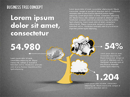 Diagrama de árvore de investimento, Deslizar 12, 02118, Diagramas de Etapas — PoweredTemplate.com