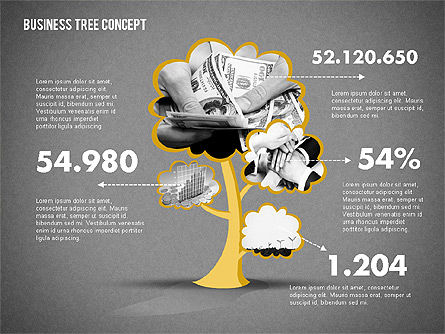 Diagrama de árvore de investimento, Deslizar 13, 02118, Diagramas de Etapas — PoweredTemplate.com