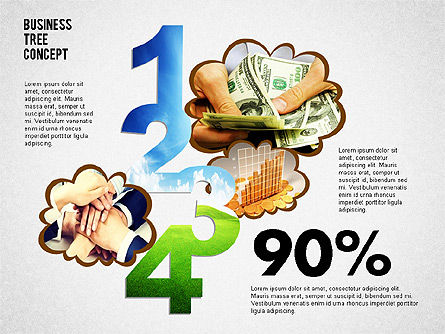 Diagrama de árvore de investimento, Deslizar 6, 02118, Diagramas de Etapas — PoweredTemplate.com