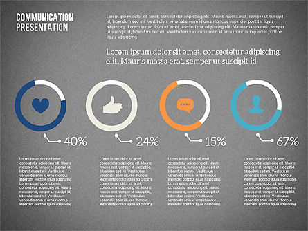 Plantilla de presentación con formas planas, Diapositiva 10, 02119, Plantillas de presentación — PoweredTemplate.com