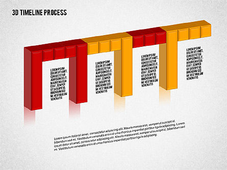 3D-Timeline-Prozess, Folie 5, 02121, Timelines & Calendars — PoweredTemplate.com