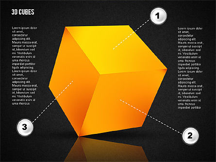 퍼즐 큐브, 슬라이드 10, 02124, 퍼즐 도표 — PoweredTemplate.com