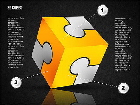 Puzzle cube, Slide 15, 02124, Diagrammi Puzzle — PoweredTemplate.com